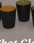 Matte Black/Color Interior shot glass