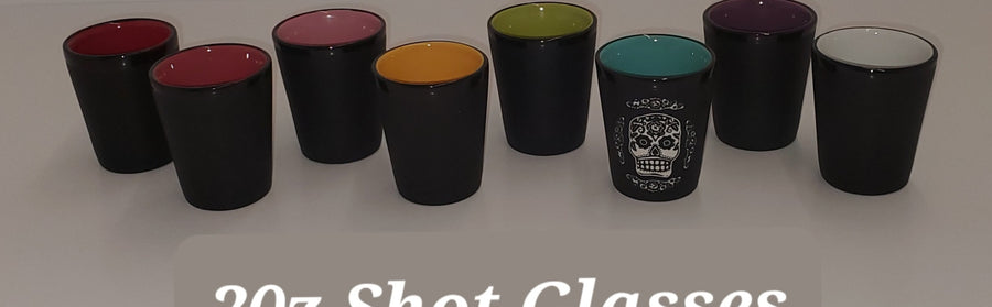 Matte Black/Color Interior shot glass