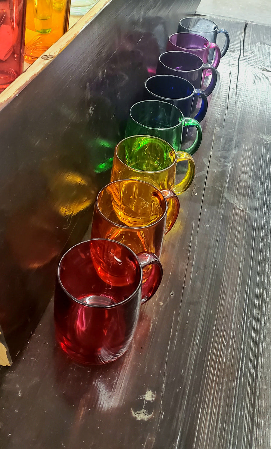 Colored Glass coffee cup