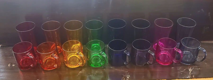 Colored Glass coffee cup